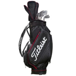 Titleist Jet Black Midsize Staff Golf Cart Bag -Golfausrüstungsgeschäft 2020jetblackmidsizestaffcartbagblackred4