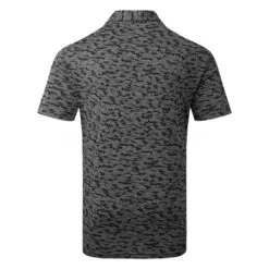 Adidas Go-To Camo Print Golf Polo Shirt -Golfausrüstungsgeschäft Adidas AW22 Go To Camo Print Polo Shirt HF9039 SHADI675 Black Grey Six Back