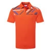 Callaway X-Series Street Mural Print Golf Polo Shirt -Golfausrüstungsgeschäft Callaway AW22 X Series Street Mural Print Polo Shirt CGKSC024 825 SHCAL253 S Tangerine Tango Front