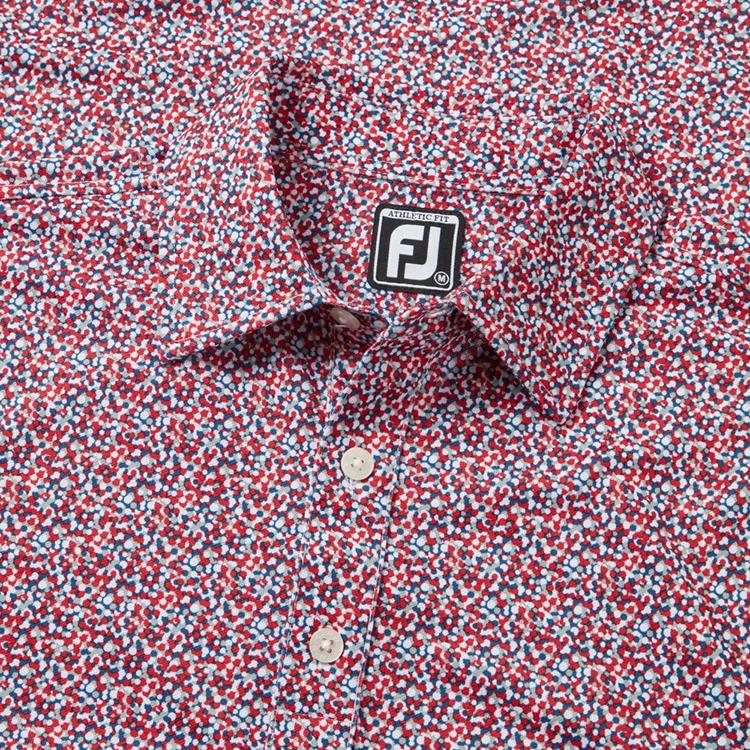 FootJoy Confetti Print Pique Golf Polo Shirt 4 FootJoy Confetti Print Pique Golf Polo Shirt - Image 2