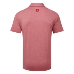 FootJoy Heather Self Collar Lisle Golf Polo Shirt 7 FootJoy Heather Self Collar Lisle Golf Polo Shirt -Golfausrüstungsgeschäft FootJoy SS23 Heather Self Collar Lisle Polo Shirt 80138 SHFOO246 S Red Back