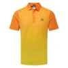 J.Lindeberg Lowell Golf Polo Shirt 2 J.Lindeberg Lowell Golf Polo Shirt -Golfausrüstungsgeschäft J.Lindeberg SS23 Lowell Slim Fit Polo GMJT07524 I068 SHLIN192 Russet OrangeBlazing Yellow Front
