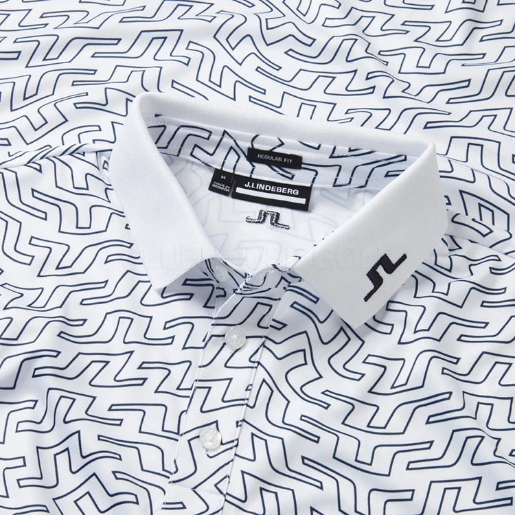J.Lindeberg Tour Tech Print Golf Polo Shirt 4 J.Lindeberg Tour Tech Print Golf Polo Shirt - Image 2