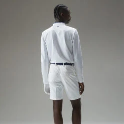 J.Lindeberg Tyson Long Sleeve Golf Polo Shirt 13 J.Lindeberg Tyson Long Sleeve Golf Polo Shirt -Golfausrüstungsgeschäft J.Lindeberg Tyson LS Reg Fit Polo GMJT07801 0000 SHLIN154 WhiteNavy Peony Model 3