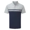 Nike Dry Victory Colourblock Golf Polo Shirt 1 Nike Dry Victory Colourblock Golf Polo Shirt -Golfausrüstungsgeschäft Nike SS22 Dry Victory Colourblock Golf Polo Shirt DH0845 077 M Smoke Grey Obsidian White Front