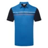 Ping Morten Golf Polo Shirt -Golfausrüstungsgeschäft Ping SS23 Morten Polo Shirt P03575 DN90 SHPIN351 Danube Navy Multi Front