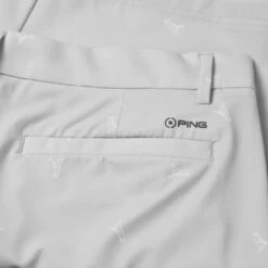 Ping Swift Golf Shorts 7 Ping Swift Golf Shorts -Golfausrüstungsgeschäft Ping SS23 Swift Tailored Shorts P03581 PGW TSPIN044 Pearl Grey White Detail