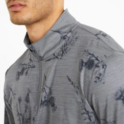 Puma Cloudspun Lowlands 1/4 Zip Golf Popover -Golfausrüstungsgeschäft Puma Cloudspun Lowlands 1 4 Zip Golf Popover Quiet Shade Heather 537067 02 SWPUM258 Model 2