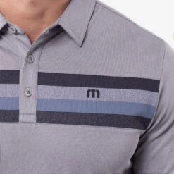 TravisMathew Private Dock Golf Polo Shirt 12 TravisMathew Private Dock Golf Polo Shirt -Golfausrüstungsgeschäft Travis Mathew SS21 Private Dock Golf Polo Shirt 1MW149 SHTRA054 M Heather Medium Grey Model 2