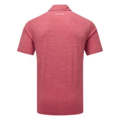 TravisMathew The Heater Golf Polo Shirt Black 10 TravisMathew The Heater Golf Polo Shirt Black -Golfausrüstungsgeschäft Travis Mathew SS21 The Heater Golf Polo Shirt 1MW395 Code SHTRA039 M Heather Scooter Back