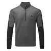 Adidas Colour Block 1/4 Zip Golf Sweater 1 Adidas Colour Block 1/4 Zip Golf Sweater -Golfausrüstungsgeschäft adidas SS22 Colour Block 1 4 Zip Golf Sweater HC5573 Grey Six Black Front