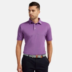 FootJoy Stretch Pique Solid Golf Polo Shirt 11 FootJoy Stretch Pique Solid Golf Polo Shirt -Golfausrüstungsgeschäft footjoy pique ss shirt ath 91820 purple Model 1