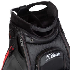 Titleist Jet Black Golf Tour Staff Bag 12 Titleist Jet Black Golf Tour Staff Bag -Golfausrüstungsgeschäft jetblackstafftourbagblackred5