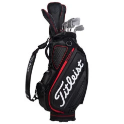 Titleist Jet Black Golf Tour Staff Bag 13 Titleist Jet Black Golf Tour Staff Bag -Golfausrüstungsgeschäft jetblackstafftourbagblackred6